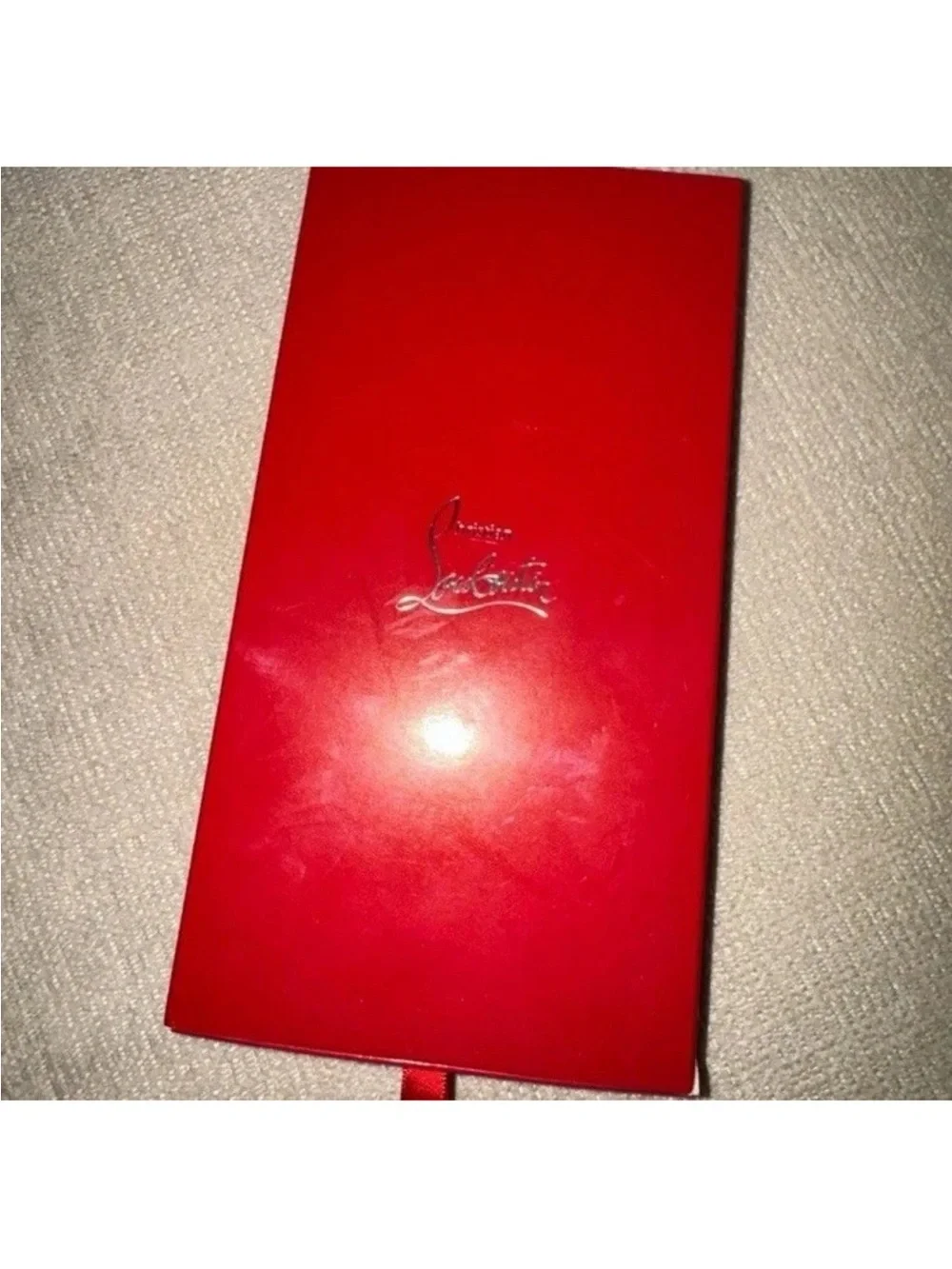 Christian Louboutin Glossy Red Lip Hand Mirror with Script Details